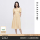 ELLASSAY歌力思夏季新款桑蠶絲花園茶歇真絲連衣裙女EWW342Y09600 黃混搭 XS