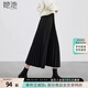 她池松緊腰百褶裙2025秋裝新款女裝簡(jiǎn)約中長(zhǎng)款A(yù)字高腰半身裙