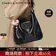 CharisKitty小c&k大容量單肩斜挎包女式2025新款托特包雙肩包七夕禮物送女友 Black黑色【小CK七夕專屬禮物】