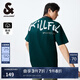 杰克·瓊斯（JACK&JONES）25年男裝春夏重磅純棉寬松休閑多色短袖T恤男小眾個(gè)性上衣情侶款 E52園林綠色 M