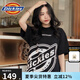 dickies短袖 男女同款情侶款側(cè)身LOGO印花短袖 全棉t恤 黑色 M