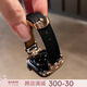 WJU適用蘋果手表表帶s10輕奢apple watch s9荔枝紋iWatch8新款夏天真皮ultra2高級感s6女款series10 黑色 適用42mm表盤【新品10代iwatch】