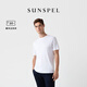 SUNSPEL【海島棉系列】SUNSPEL男士經(jīng)典Sea Island棉圓領(lǐng)奢華短袖T恤春夏 白色 L