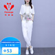 梵奧格高端運(yùn)動(dòng)品牌 冰絲套裝夏季新款連帽短袖九分褲寬松運(yùn)動(dòng)休閑時(shí)尚兩件套女 白色  XL 【建議120-140斤】