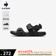 樂卡克（Le coq sportif）法國公雞2025年夏季新品男女同款經(jīng)典簡(jiǎn)約沙灘涼鞋 黑色 41