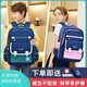 迪仕龍書(shū)包兒童大容量雙肩包護(hù)脊耐磨輕便減負(fù)小學(xué)生男孩女孩通用 小號(hào)-寶藍(lán)綠（1128-18) 單書(shū)包【贈(zèng)筆袋+作業(yè)本*1】
