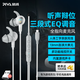 Piva派威S6入耳式游戲耳機(jī)有線type-c電競耳機(jī)三角洲行動內(nèi)置聲卡吃雞音樂耳塞3.5mm電腦手機(jī)平板通用 type-c灰白 內(nèi)置聲卡I三段EQ調(diào)節(jié)