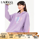 lagogo甜美顯白紫色連帽衛(wèi)衣女拉谷谷春秋季新款時(shí)尚百搭寬松上衣 紫色(Q1) S 155/36