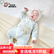 奧特曼嬰兒衣服秋冬季新中式純棉新生兒連體衣中國風(fēng)護(hù)肚哈衣喜慶滿月服 熱售藍(lán)綠色 新國風(fēng) 蝴蝶衣 52cm