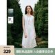 ELLE【ESTER HSU】白色提花無袖連衣裙女2025夏季新款優(yōu)雅背心裙 白色 L
