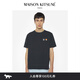 Maison Kitsune【魏大勛同款】男款春夏大膽玩色雙頭狐貍刺繡T恤 P190【煤炭灰】 M