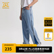 卡賓男裝側(cè)拉鏈牛仔褲24夏新款直筒褲寬松商場同款Y3243116016 天藍(lán)色37 29 (170) 76A/M