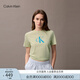 Calvin Klein Jeans25春夏新款女士休閑通勤ck字母印花純棉針織短袖T恤47B864G