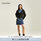 Calvin KleinJeans秋冬女士含羊毛混紡ck短款紐扣V領(lǐng)針織開衫毛衣J224775 BEH-太空黑 M