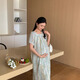 愛(ài)莉安娜孕婦裝連衣裙夏季女士2025時(shí)尚洋氣孕婦裙女短袖高級(jí)感穿 扎染裙 XL【120-140斤】