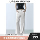 UR2025夏季新款女裝時(shí)尚通勤百搭白色闊腿休閑長(zhǎng)褲UYY850132