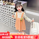 奧特曼女童連衣裙秋裝2025新款兒童甜美洋氣女寶寶春秋季假兩件裙子潮流 熱售桔色 130 身高120-130cm年齡7-8歲