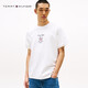 Tommy Hilfiger【絲光棉】春夏男雙面布休閑通勤字母刺繡短袖上衣T恤 白色 M