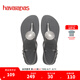 havaianas哈唯納Twist Metal夾腳涼鞋閃亮金屬T型鞋帶外穿夏季海邊女 5178-鋼灰 37-38 巴西碼