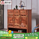 檀永林 紅木家具非洲花梨（學(xué)名：刺猬紫檀）中式四門(mén)鞋柜 雕花實(shí)木鞋柜玄關(guān)儲(chǔ)物柜 三門(mén)鞋柜108*36*108cm