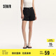 森馬（Semir）休閑褲女簡(jiǎn)約小心機直筒褲ins潮夏季小個(gè)子翻邊短褲101324125005