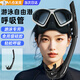 MDUG游泳呼吸管濕式自由潛呼吸管嘴硅膠訓練水下?lián)Q氣神器潛水裝備配件 單呼吸管【黑色】qc