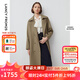 朗姿Basic衣櫥經(jīng)典雙排扣風(fēng)衣外套法式高智中長款大衣氣質(zhì) 棕色2 S