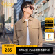 卡賓（CABBEEN）【工裝肌理】夾克男2024春季新款寬松休閑街頭黑色潮牌外套 卡其色35 L /175/50