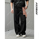 PSSMAX【春節不打烊】胖俗俗 PSSMAX【結構層次彎刀】2026冬垂感休閑褲 黑色 2XL （160-180斤【阿俗尺碼】）