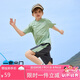 ASK JUNIOR兒童套裝男童2025夏涼感薄款兒童短袖t恤短褲兩件 綠色  160 