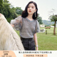 香影泡泡袖針織衫女2025春季新款高級(jí)感灰色拼接短袖氣質(zhì)法式上衣 灰色 M