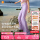 moodytiger女童微喇褲涼感防曬夏款兒童運(yùn)動(dòng)褲休閑高彈長褲透氣速干修身褲子