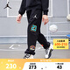 NIKE JORDAN 耐克AJ童裝男童長褲春秋舒適毛圈休閑兒童褲子 正黑色 160 /66 【建議身高152-158cm】