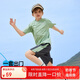 ASK JUNIOR兒童套裝男童2025夏涼感薄款兒童短袖t恤短褲兩件 綠色  160 
