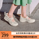 斯凱奇（Skechers）女鞋夏季Slip ins系列閃穿鞋透氣瑪麗珍單鞋159286 乳白色/OFWT 38