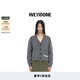 WE11DONE【熱銷補貨】中性男女同款字母logo針織開衫 炭灰色 S