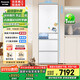 松下（Panasonic）【國家補貼20%】小冰糕日系多門(mén)冰箱法式小戶(hù)型410家用超薄風(fēng)冷無(wú)霜自動(dòng)制冰一級能效NR-JE41PXA-W