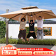 巢唯戶外遮陽傘庭院傘別墅花園露臺大太陽傘棚商用擺攤室外羅馬傘 2.5米方形+300斤可旋轉(zhuǎn)帶輪水箱