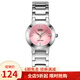 卡西歐(CASIO)手表女 小巧 時(shí)尚簡(jiǎn)約鋼帶貝母面女表  粉盤(pán)鋼帶LTP-1191A-4C