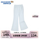 Skechers斯凱奇童裝女童休閑褲春秋新款針織修身微喇運動褲長褲P125G037