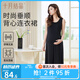 十月結(jié)晶孕婦連衣裙夏季U領(lǐng)寬松背心裙子女春秋長裙孕婦裙大碼孕婦裝夏裝 玄雅黑 L（建議110-140斤）