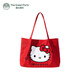 綠光派對 THE GREEN PARTY凱蒂貓單肩包三麗鷗大容量包可愛(ài)送女生貓貓斜挎包 紅色
