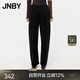江南布衣（JNBY）【燈芯絨闊腿褲】燈芯絨高腰休閑褲子長褲松緊腰女 001/本黑 S