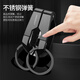 百誠新款穿皮帶鑰匙扣男士腰掛高端鎖匙掛鉤男生腰帶式高級感掛件禮物 黑鎳拉絲