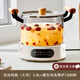 憶壺茶（YIHUTEA）燉鍋玻璃湯鍋大容量加厚耐熱玻璃鍋養(yǎng)生鍋電陶爐防燙雙耳煮鍋家用 電陶爐+3.4升玻璃燉鍋 19.9cm