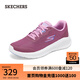 斯凱奇（Skechers）女鞋秋季緩震健步鞋厚底增高休閑運動鞋跑步鞋125641 粉紅色/PNK 37