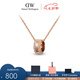 丹尼爾惠靈頓（DanielWellington）DW水晶項鏈 女生圓環(huán)形吊墜 鎖骨鏈時尚飾品七夕情人節(jié)禮物送女友 玫瑰金 DW00400212
