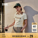 森馬（Semir）POLO衫女短款小心機撞色夏季復古字母緊身套頭衫109324115006