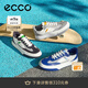 愛步（ECCO）休閑鞋 2025年夏季新款厚底板鞋軟底簡約撞色男鞋 街頭球鞋539804 白色/黑色/鴿子灰53980461195 40