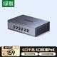綠聯(lián)4口標(biāo)準(zhǔn)poe交換機(jī)6口千兆供電 家用攝像頭監(jiān)控網(wǎng)絡(luò)網(wǎng)線分線轉(zhuǎn)換器 雙上聯(lián)企業(yè)交換器分流器35371
